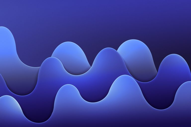 Layers of wavy lines on a dark blue background, evoking the concept of a graph.