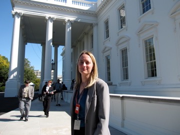 I used to run Nature's Washington DC bureau. Here at the White House before a press conference.