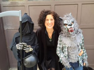 Laber-Warren with her twin nine-year-old sons.