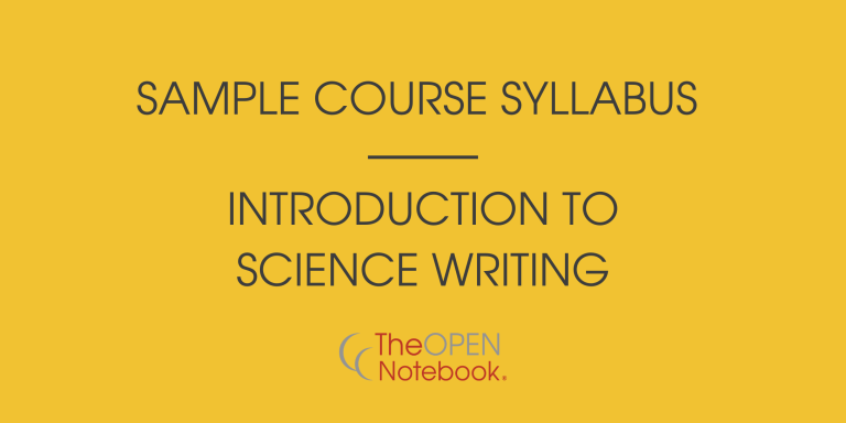 Sample Course Syllabus: Introduction to Science Writing