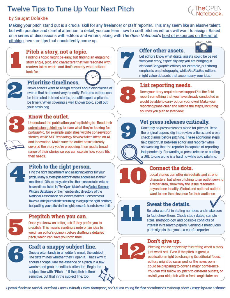 PDF of Twelve Tips to Tune Up Your Next Pitch