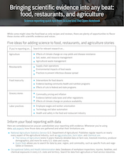 PDF of BRINGING SCIENTIFIC EVIDENCE INTO ANY BEAT: FOOD, RESTAURANTS & AGRICULTURE