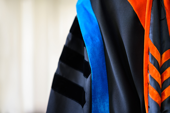 Image showing PhD graduate academic gowns.